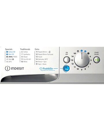 Indesit BWE81496XSVUK, 8kg, 1400rpm, Washing Machine - Silver