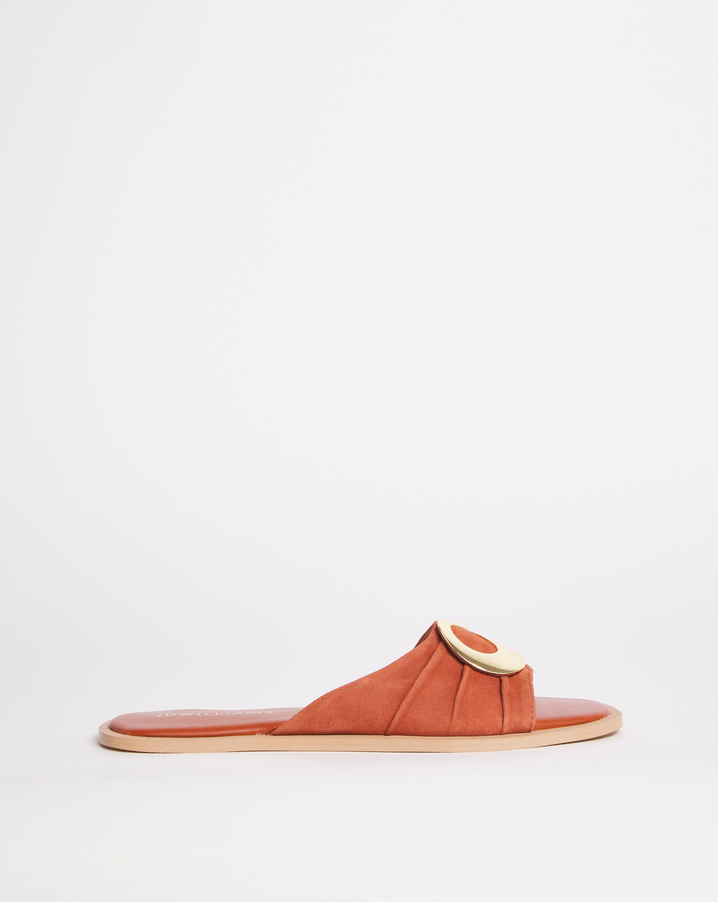 Suede Square Toe Sandal - Wide Fit (E)