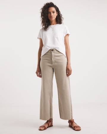 White Cotton Slub Pocket Short Sleeve T-Shirt