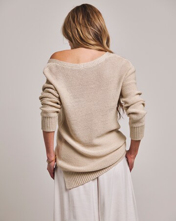 Anthology V Neck Tape Yarn Longline Jumper