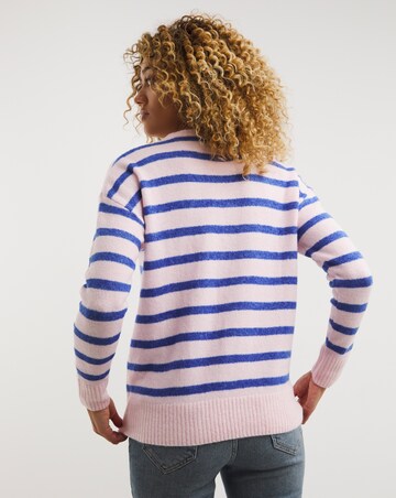 Blue & Pink Colour Pop Stripe Jumper