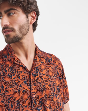 Short Sleeve Viscose Print Shirt