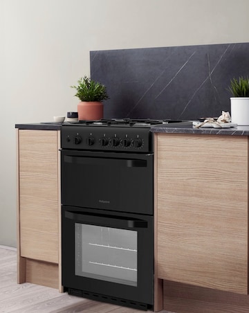 HOTPOINT HD5G00KCB 50cm Gas Cooker - Black