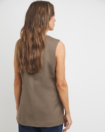 Textured Longline Waistcoat