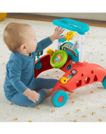 Fisher-Price 2-Sided Steady Speed Baby Walker with 100+ Songs, Sounds and Phrase