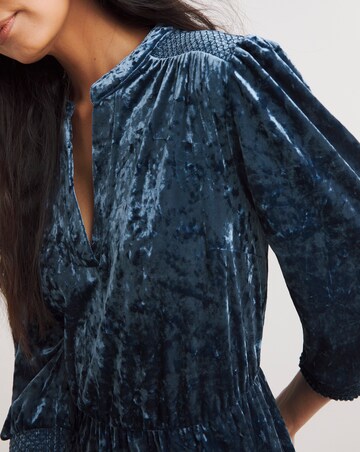 Julipa Embroidered Crushed Velour Dress