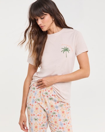 JD Williams (2 Pack) Value Pyjama Sets Palm Print