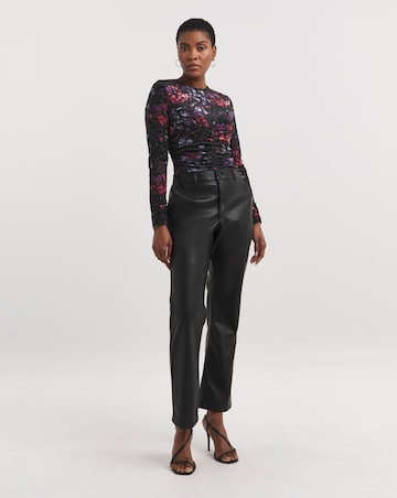 Ted Baker Matella Floral Mesh Bodysuit With Animal Texture