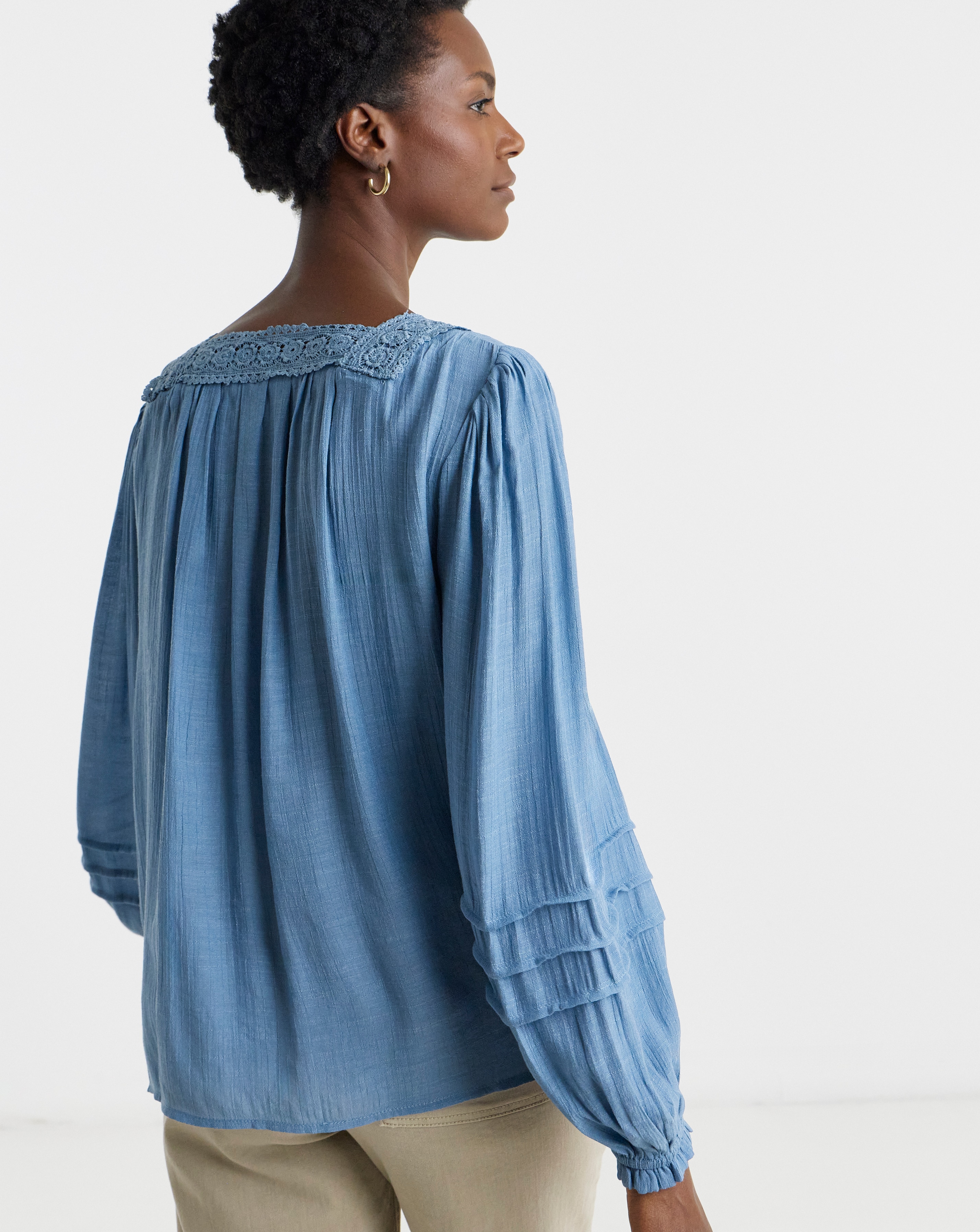 Square Neck Prairie Blouse | JD Williams