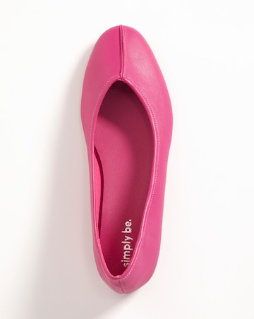 Kinsley Soft Square Toe Ballerina Shoes Wide Fit