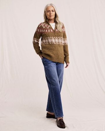 Julipa Fairisle Half Zip Jumper