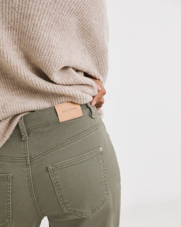 Khaki Straight Leg Jeans