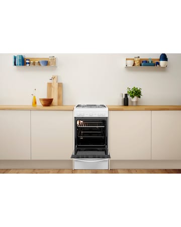 Indesit Cloe IS5G1KMW Gas Single 50cm Cooker White