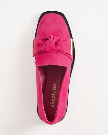 Vic Bow Twist Flat Shoes Ex Wide Fit