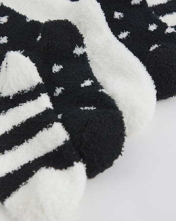 Pretty Secrets (5 Pair Pack) Fluffy Socks Spot/Stripe