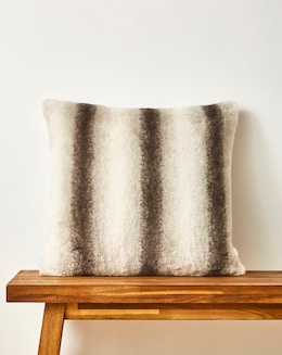 Stripe Animal Printed Faux Fur Cushion