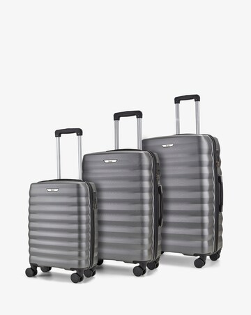 Rock Berlin 3pc Suitcase Set - Charcoal