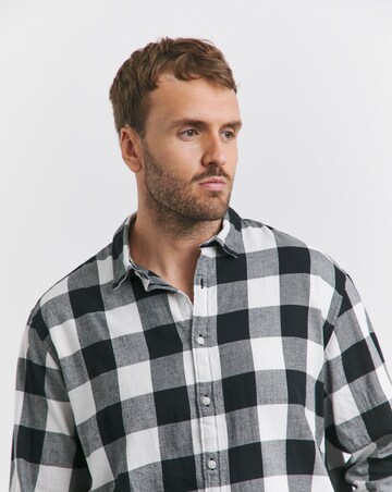 Jack & Jones Gingham Twill Shirt - White