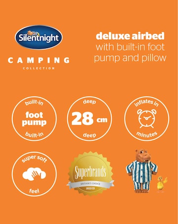 Silentnight Deluxe Airbed with Footpump - Single