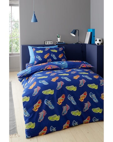 Catherine Lansfield Bright Football Reversible Duvet Cover Set