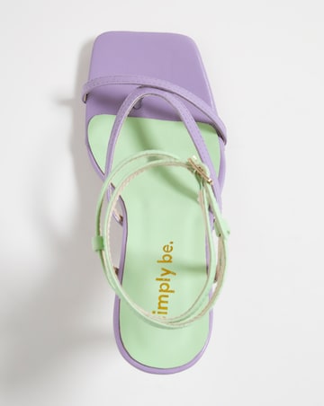 Carrieann Strappy Ankle Tie Sandals Ex Wide Fit