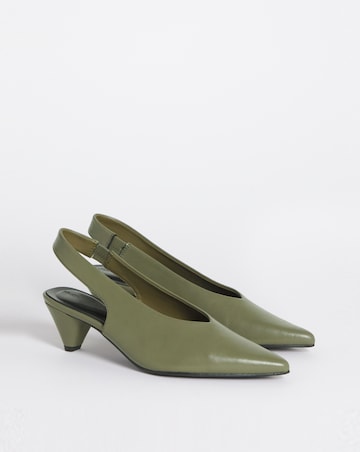 Rina Slingback Pointed Toe Heeled Shoes - Extra Wide Fit (EEE)