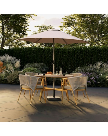 Charles Bentley Rope Weave 4 Seater Dining Set