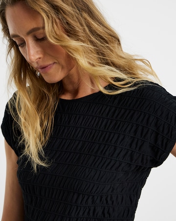 Textured Cap Sleeve Top