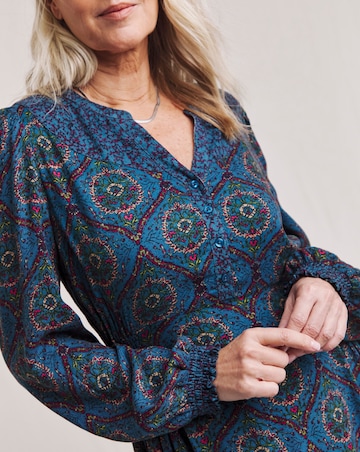 Julipa Mix Print Viscose Crepe Dress