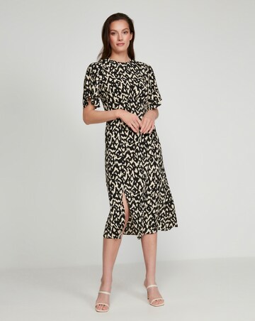 Sonder Studio Ikat Animal Print Midi Dress