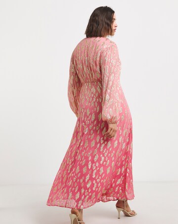 Simply Be Pink Ombre Jacquard Maxi Dress