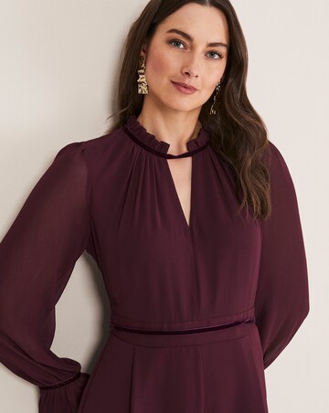 Phase Eight Una Velvet Trim Jumpsuit