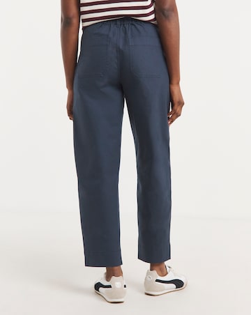 Cotton Rich Barrel Leg Trouser with Stretch