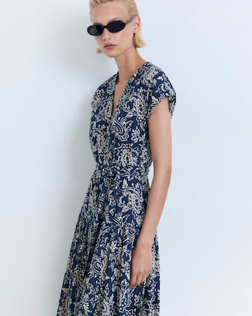 Mango Paisley Print Midi Dress