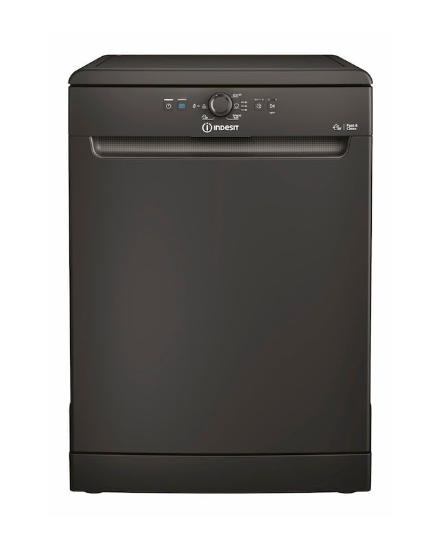 Indesit D2F HK26 B UK Full Size Dishwasher - 14 Place Settings -  Black