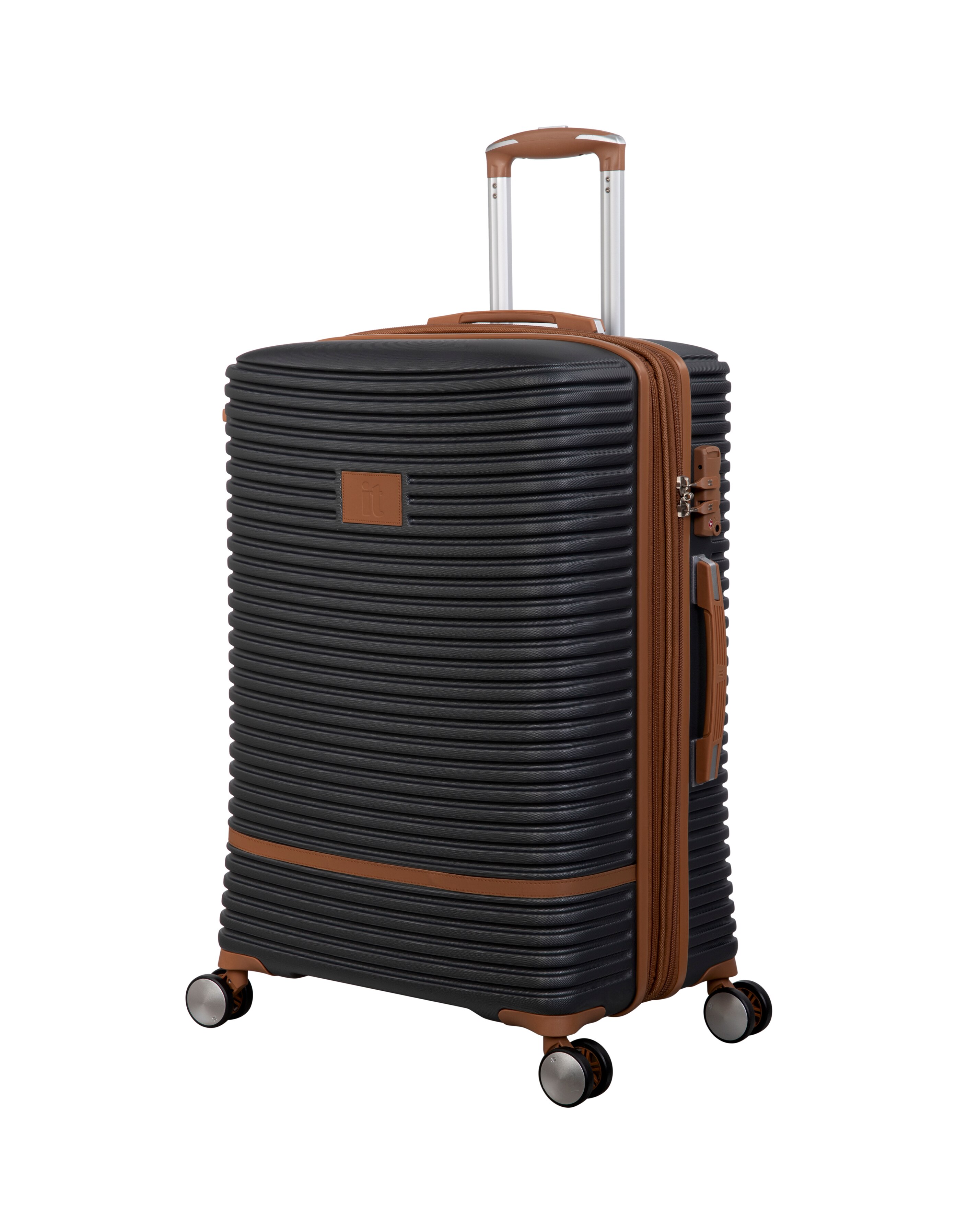 IT Luggage Replicating Medium Suitcase - Charcoal | JD Williams