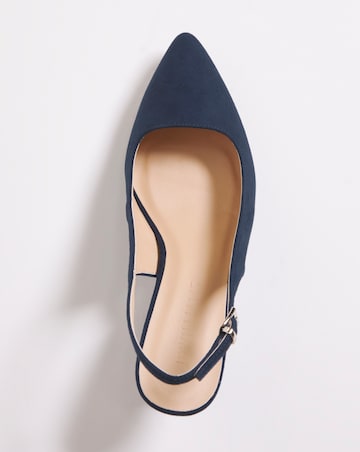 Marina Flexi Sole Kitten Heel Slingback - Wide Fit (E)