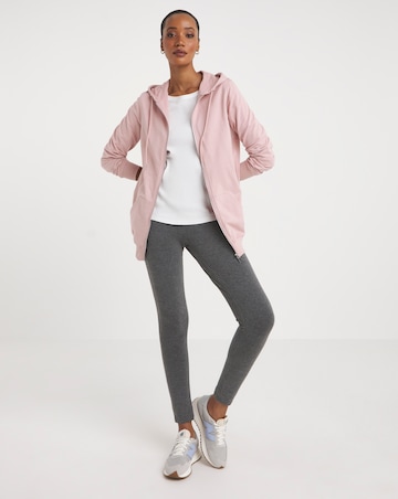The Blush Longline Zip Hoodie