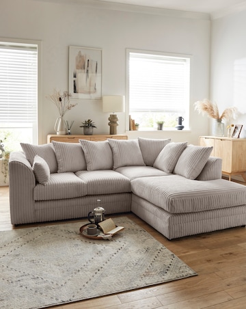 Ferguson Jumbo Cord Right Hand Chaise Sofa