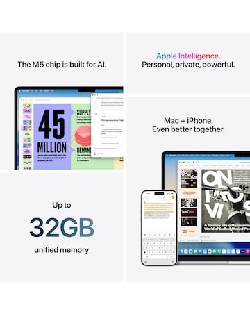 Apple MacBook Air (M5, 2026) 15in 10-core CPU 10-core GPU 24GB 1TB - Midnight