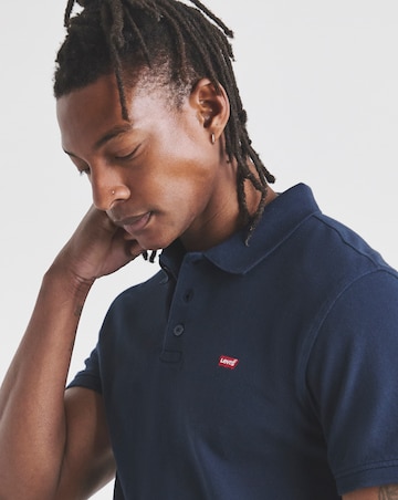 Levi's Short Sleeve Housemark Pique Polo - Navy