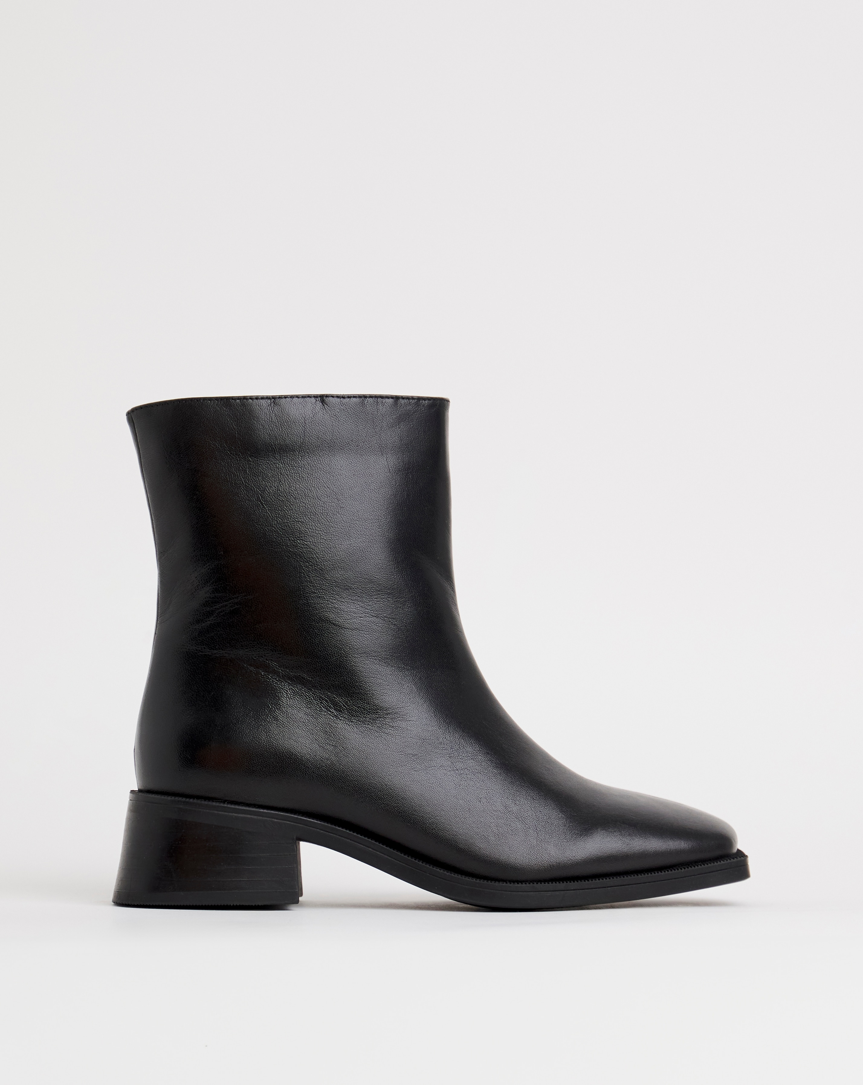 Heavenly Soles Brianna Heeled Square Toe Leather Boots - Extra