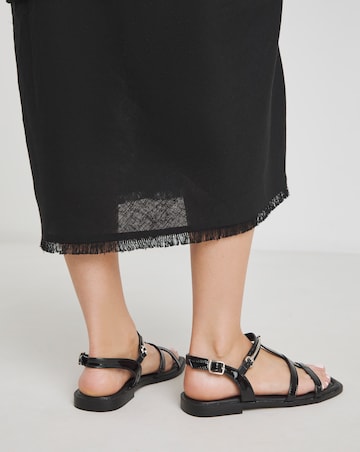 Dauphin Strappy Flat Sandals - Extra Wide Fit (EEE)