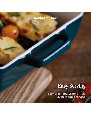 Barbary & Oak Nattura Set of 2 Square Baking Dishes Teal