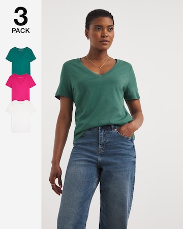 3 Pack The V Neck Short Sleeve T-Shirt