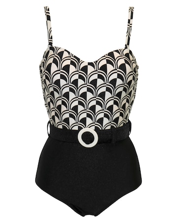 Pour Moi Casablanca Tummy Control Strapless Belted Swimsuit Mono