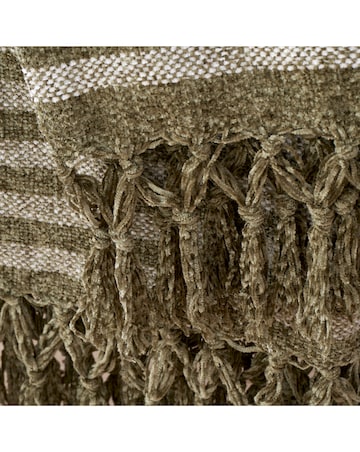 Catherine Lansfield Striped Chenille Throw