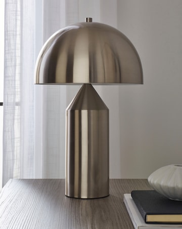 Satin Silver Dome Table Lamp