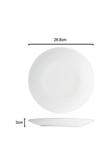 Waterside White Coupe 42 Piece Dinner Set