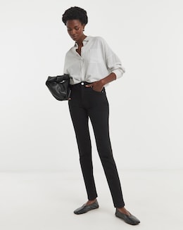 Black High Waist Super Soft Slim Leg Jeans